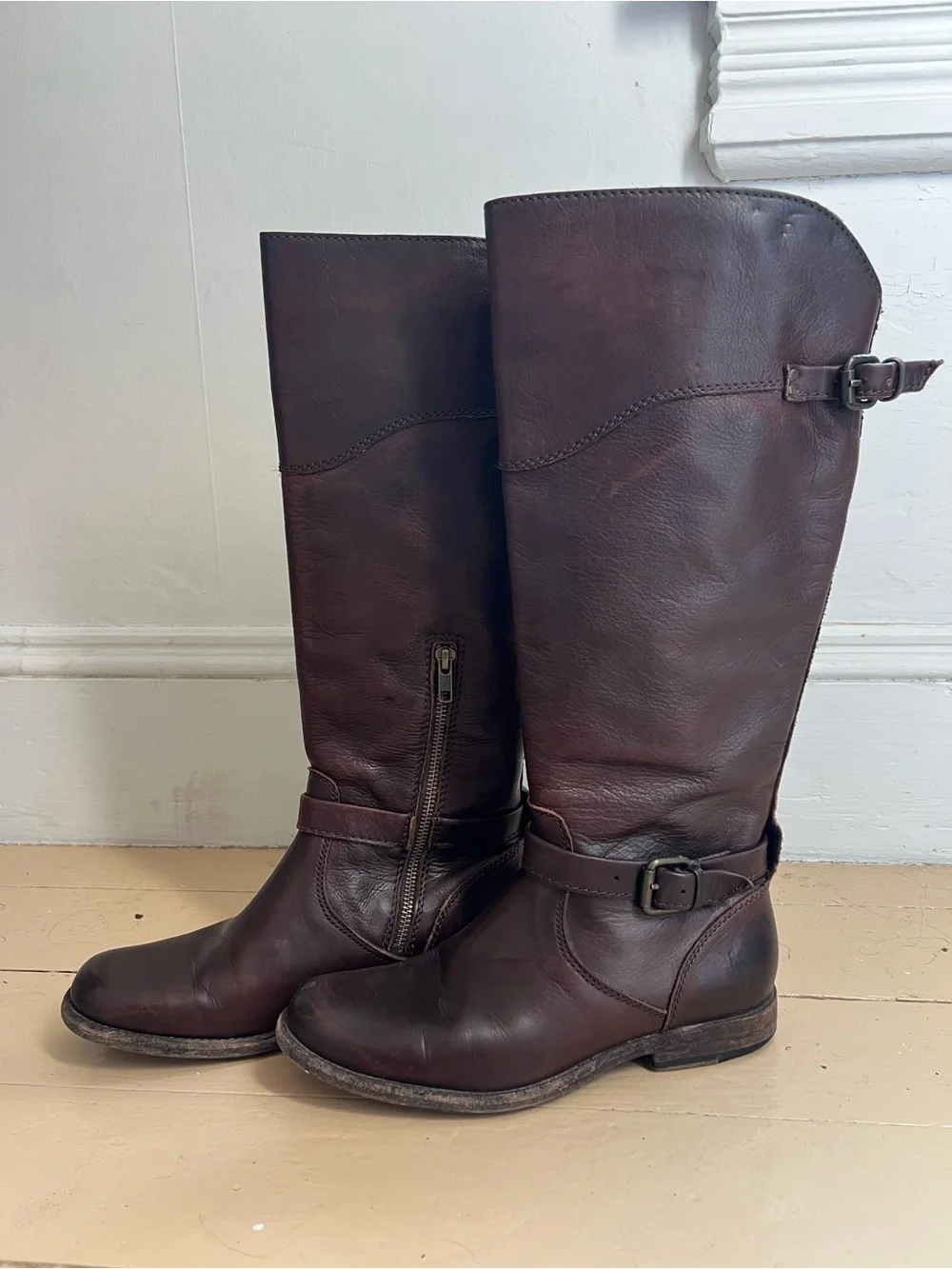 Frye Brown Leather Phillip Tall Riding Boots 8B